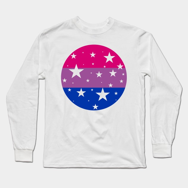 Bi Pride Stars Long Sleeve T-Shirt by anomalyalice